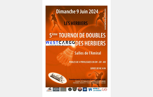 5ème édition du tournoi de doubles  WESTCARGO  des Herbiers du dimanche 09 juin 2024